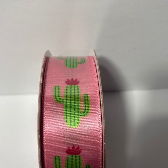 4 Pink Green Cactus Ribbon - Picture 5 of 7